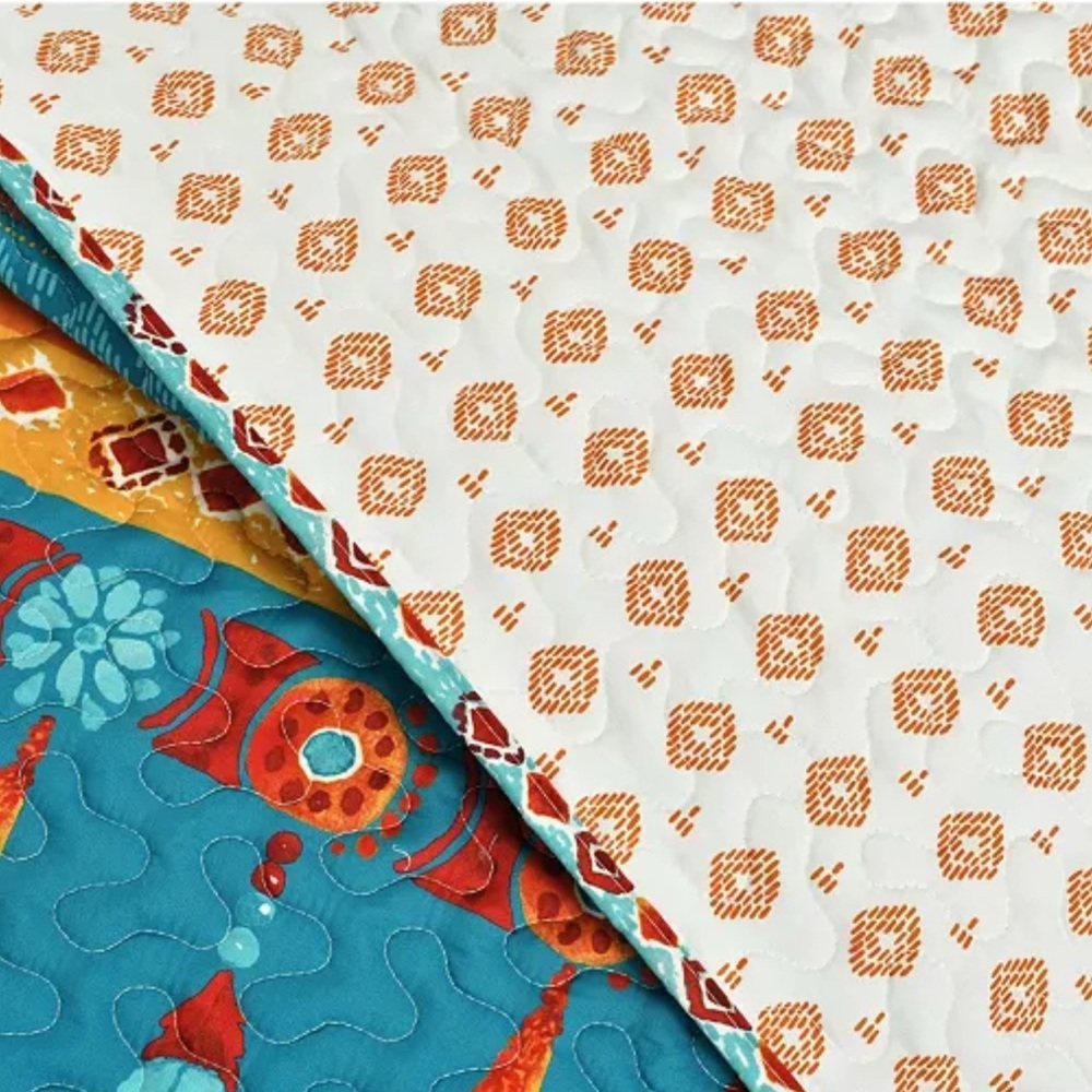 NIB LUSH DECOR BOHO REVERSIBLE 3 PC QUILT SET - Picture 6 of 10